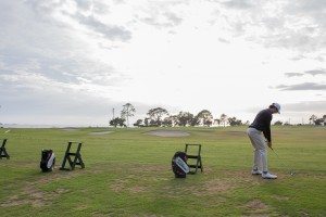driving range with ocean view