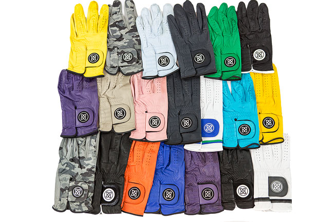 colored golf glove